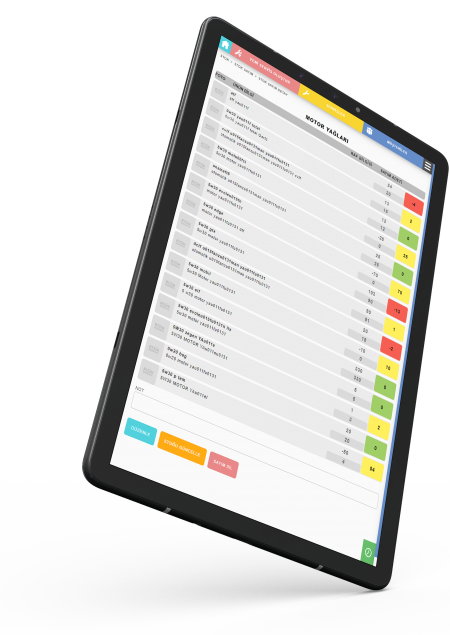 Oto servis takip programı Stok Sayımı