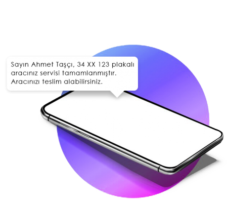Oto servis takip programı Araç Teslim SMS’i