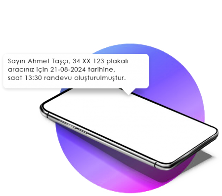 Oto servis takip programı Randevu SMS'i